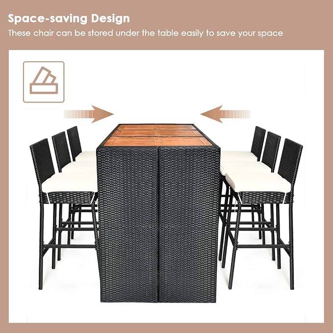 Tangkula 7 PCS Outdoor Wicker Furniture - Image 7