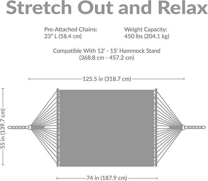 Sunnydaze Quilted Outdoor Hammock - Image 7