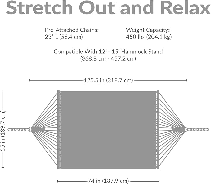 Sunnydaze Quilted Outdoor Hammock - Image 3