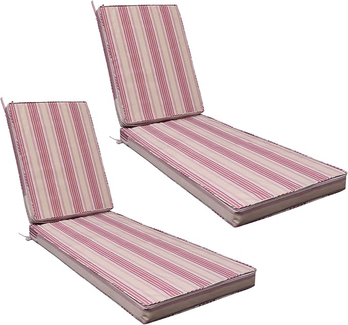 AAAAAcessories Outdoor Chaise Lounge Cushions, Fade-Resistant, Waterproof Patio by AAAAAcessories