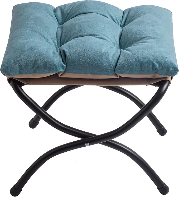 15" Foldable Foot Stool Ottoman by WELL-STRONG