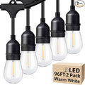 Lakumu Outdoor String Lights 96FT, Commercial Grade Heavy Duty Patio Lights by Lakumu
