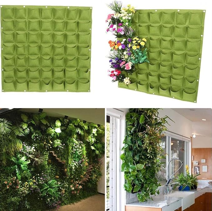 Hanging Planting Grow Bags, 49 Pockets Hanging Vertical Wall Planter Wall - Image 6