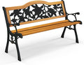Tangkula Outdoor Garden Bench Park Bench, Patio Furniture Bench Chair by TANGKULA