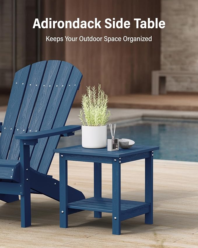 YEFU Outdoor Side Table for Patio: 16x16 in HIPS Square Outdoor End Table - Image 7