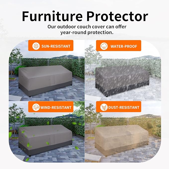Easy-Going Waterproof Outdoor Couch Cover, Heavy Patio Furniture Sofa Cover - Image 5