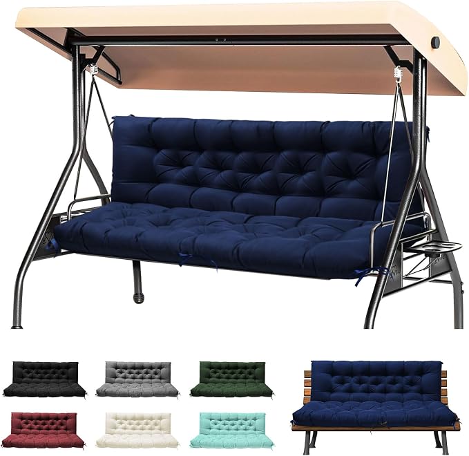 Porch Swing Cushions, Waterproof Swing Cushions Replacement by DANGHOOGYFurnitureCushions