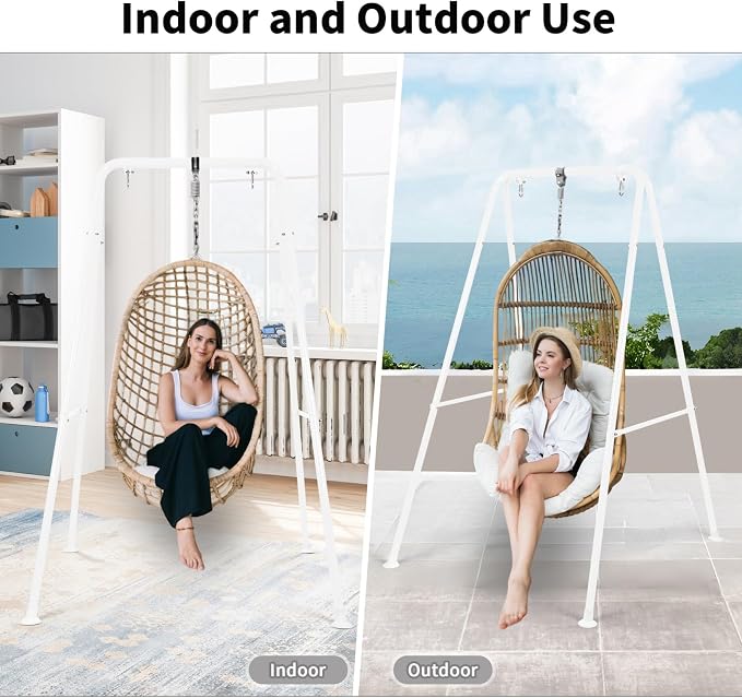 Hammock Chair Stand, Heavy-Duty A-Frame Metal Swing Stand - Image 4