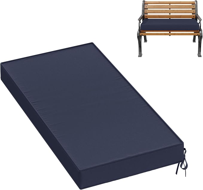 Premium Outdoor Bench Cushions for Patio Furniture 3.5inches Memory Foam Bench by Pakunoda
