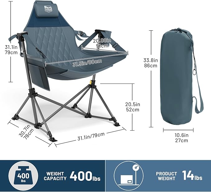 TIMBER RIDGE Hammock Camping Chair, Oversized Swinging Hammock Chair - Image 8