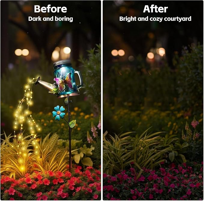 Solar Watering Can Light, Yard Outdoor Decor Lights, IP65 Waterproof, Hanging - Image 7