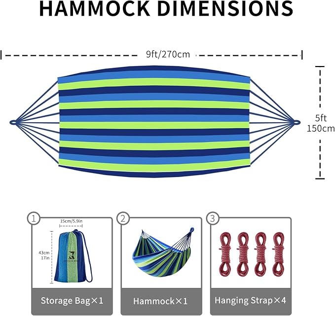 Camping Hammock Comfortable Fabric Hammocks - Image 5