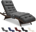 Outdoor Chaise Lounge Chair Cushion Waterproof 74.4 x 22 x 4.7 Inches Lounge by Unknown