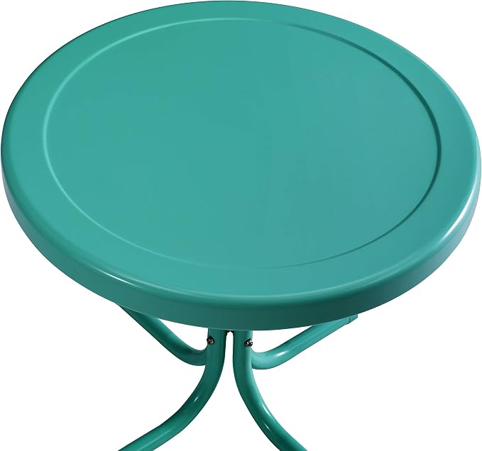 Crosley Furniture Griffith Weather Resistant Retro Metal Outdoor Side Table - Image 4