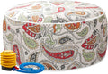 Magpie Fabrics Indoor/Outdoor Inflatable Stool Ottoman Pouf, Water Repellent by Magpie+Fabrics