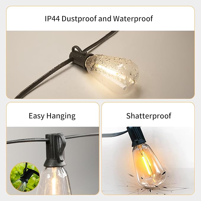 50FT Solar String Lights Outdoor Waterproof - Image 6