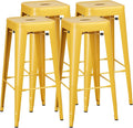 Shahoo 30 Inches Metal Bar Stools Counter Height Stackable Backless Stools by BuynowfromShahoo