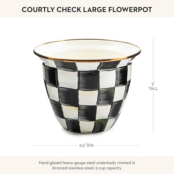 MACKENZIE-CHILDS Flowerpot, Decorative Garden Pot - Image 4