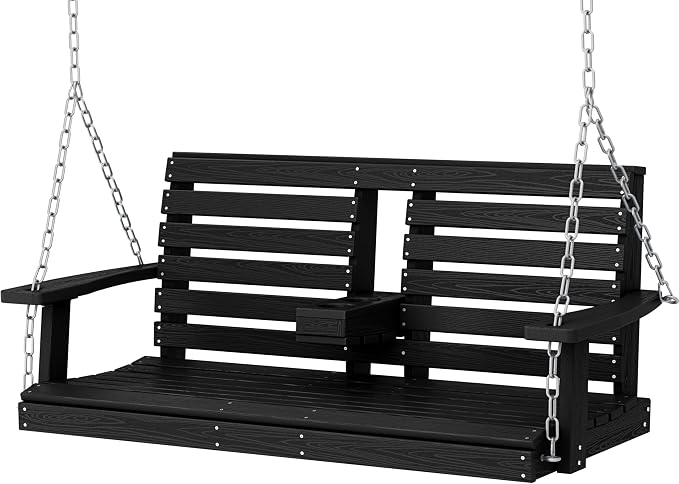 KINGYES Outdoor Hanging Patio Swing Chair, 2 Seat Swing by KINGYES
