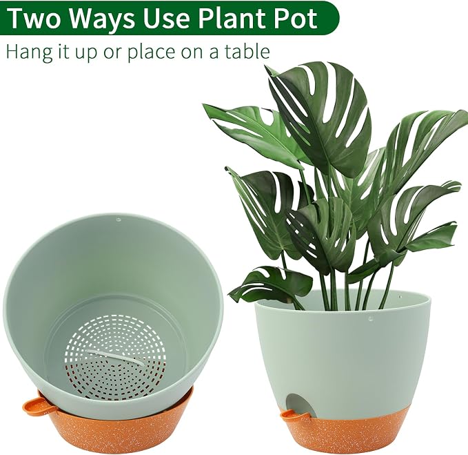 GARDIFE Large Hanging Planter, 12 inch Hanging planters - Image 5