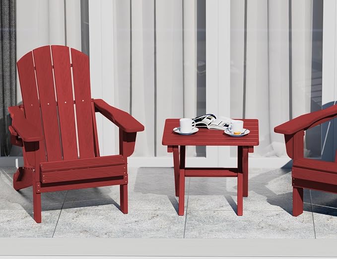 SERWALL Folding Outdoor Side Table Set of 2, Portable Adirondack Side Table - Image 9