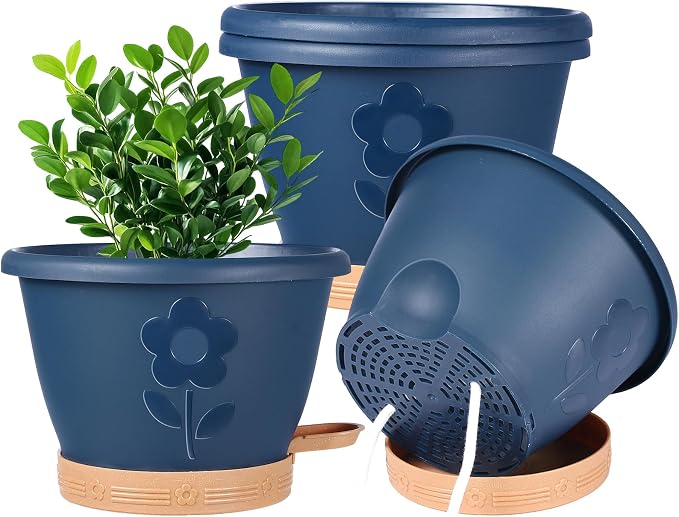 Plant Pots, Flower Pots for Indoor/Outdoor Plants, Self Watering Plastic by Unknown