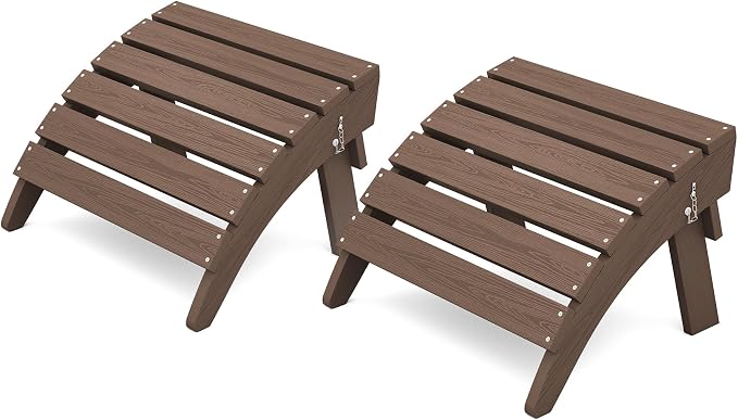 KINGYES Folding Adirondack Ottomans Set of 2 by KINGYES