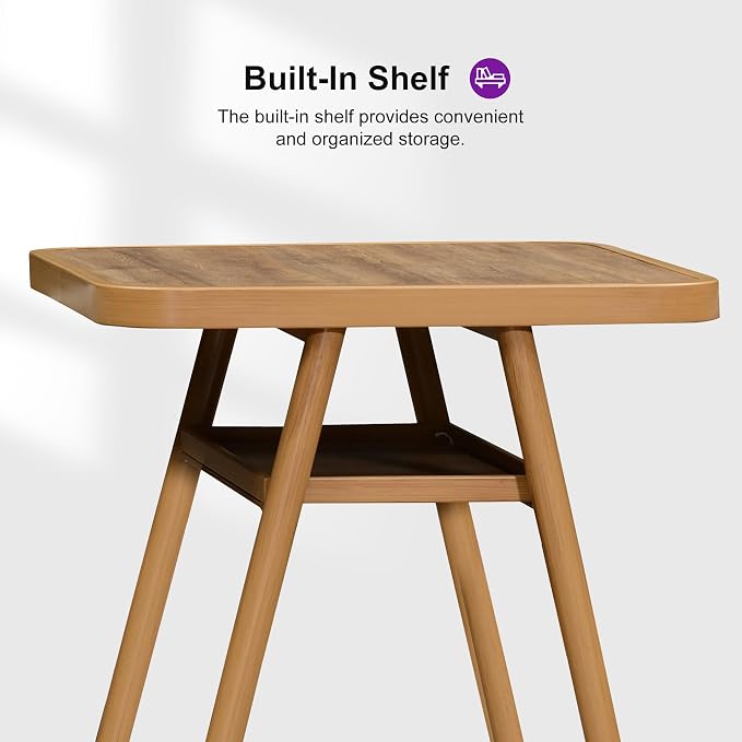 PURPLE LEAF Outdoor Aluminum Counter Height Bar Stools Table - Image 5