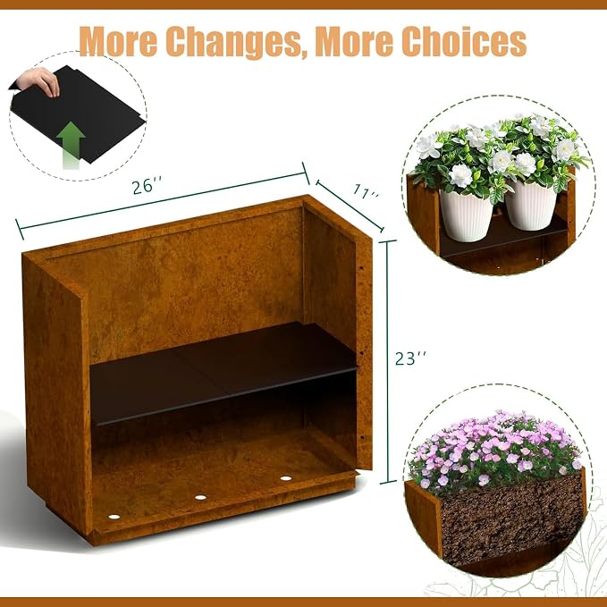 Decoroca Corten Steel Planter - Image 4