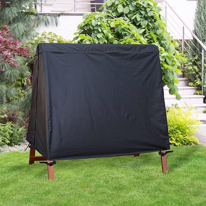 Patio Swing Cover A-Frame Swing Covers Waterproof 3 Seat UV Resistant Weather - Image 7