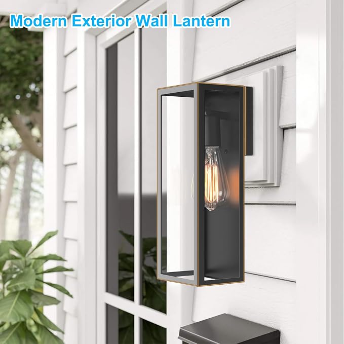 2-Pack Outdoor Wall Lanterns, Exterior Waterproof Outdoor Lights - Image 6