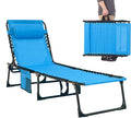 Folding Chaise Lounge Chair Bed by Unknown