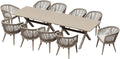 PURPLE LEAF Outdoor Dining Set for 10 All-Weather 12 Pieces Patio Aluminium by PURPLELEAF