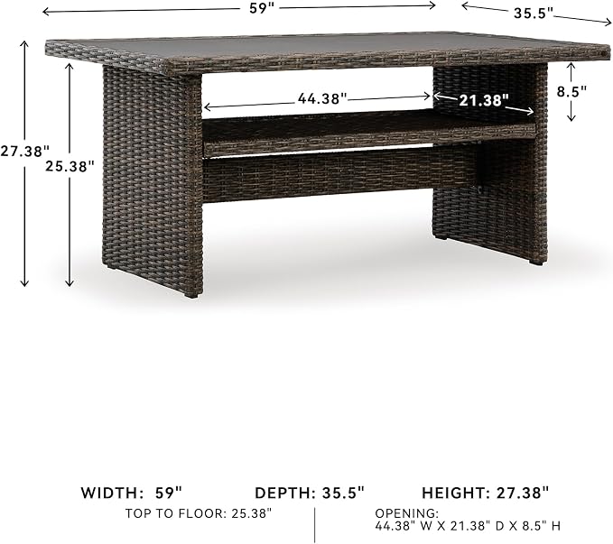 Signature Design by Ashley Brook Ranch Casual Outdoor Multi-use Table - Image 3
