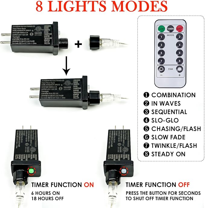 66Ft 200 LED Fairy Lights Plug in - Image 5