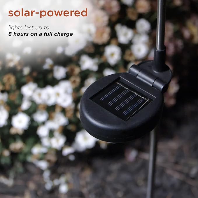 Alpine Corporation 34" Tall Outdoor Solar Powered Cross Pathway Light Stakes - Image 10