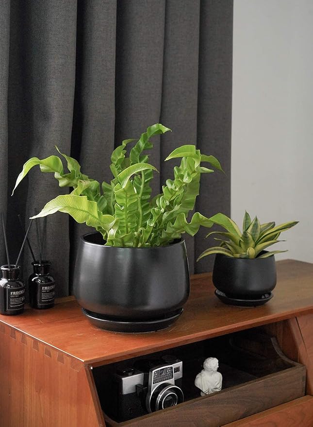 LE TAUCI Plant Pots, 4.1+5.1+6.5 inch, Ceramic Planters - Image 3
