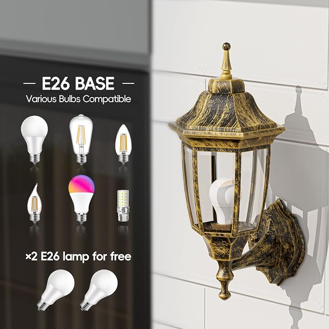 EMART Dusk to Dawn Outdoor Porch Light, Exterior Anti-Corrosion, Waterproof - Image 7