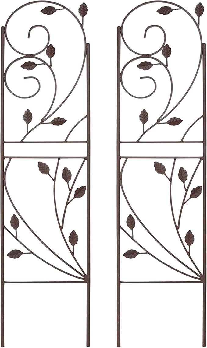 Sunnydaze 32-Inch Rustic Plant Design Outdoor Garden Trellis by SunnydazeDecor