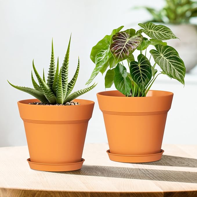 7 Inch Thick Plastic Plant Pots - Image 6