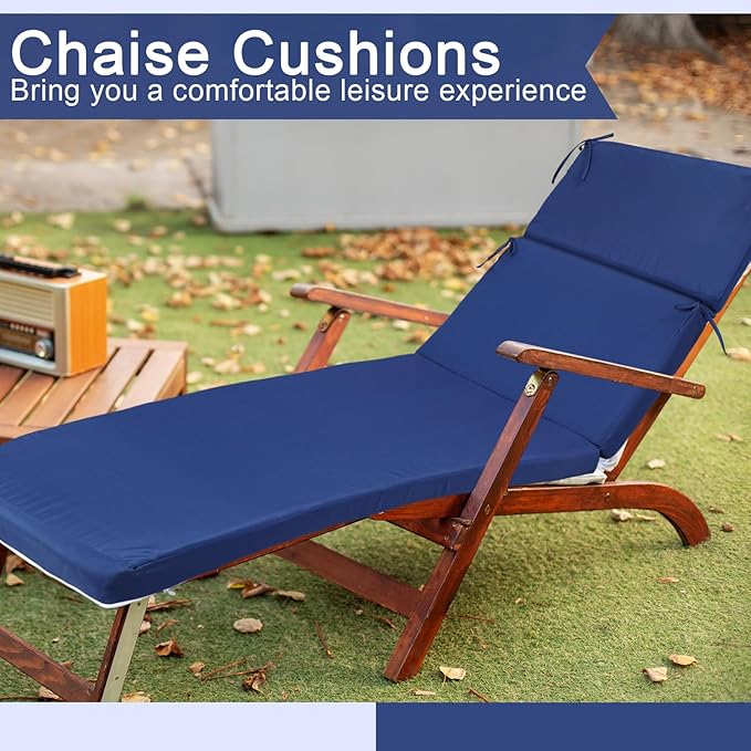 1 Pcs Indoor Outdoor Chaise Lounge Cushions Sponge Bench Outdoor Furniture - Image 7