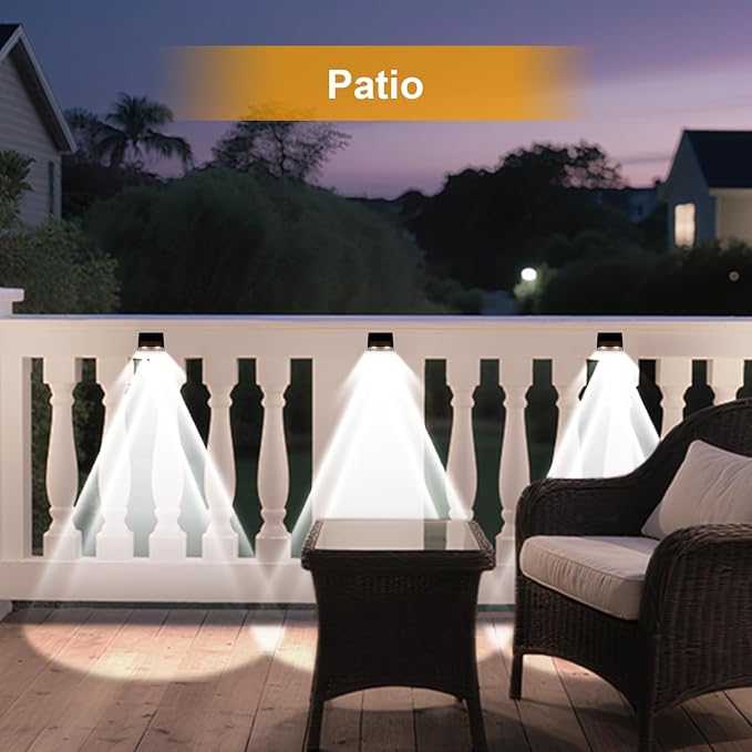 Super Long Lasting Solar Fence Lights Outdoor, Deck Lights Waterproof, Dusk to - Image 9