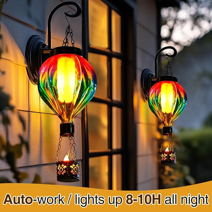 Hot Air Balloon Hanging Solar Lantern Outdoor Waterproof - Image 4