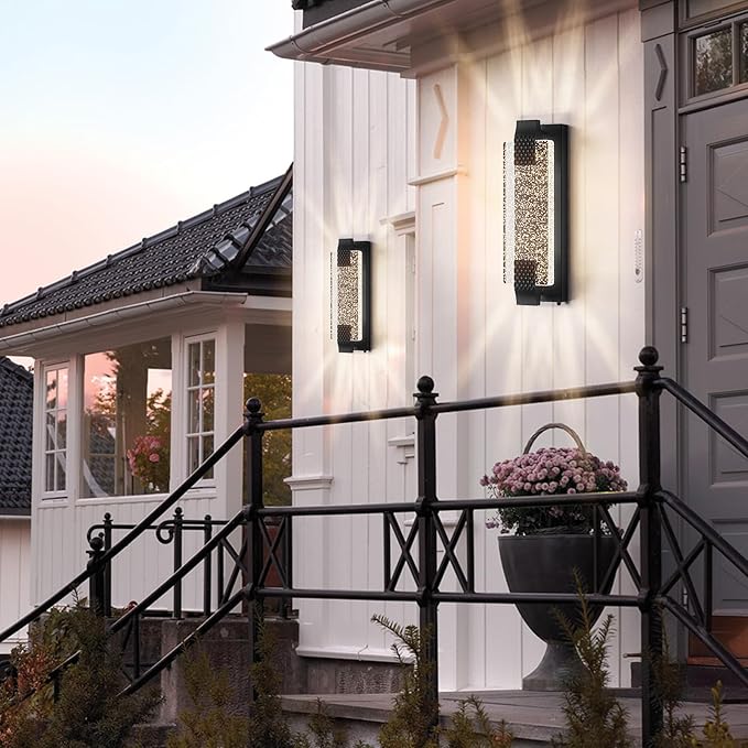 camuucci Dusk to Dawn Outdoor Light, 15.7 Inches LED Porch Lights Outdoor - Image 5