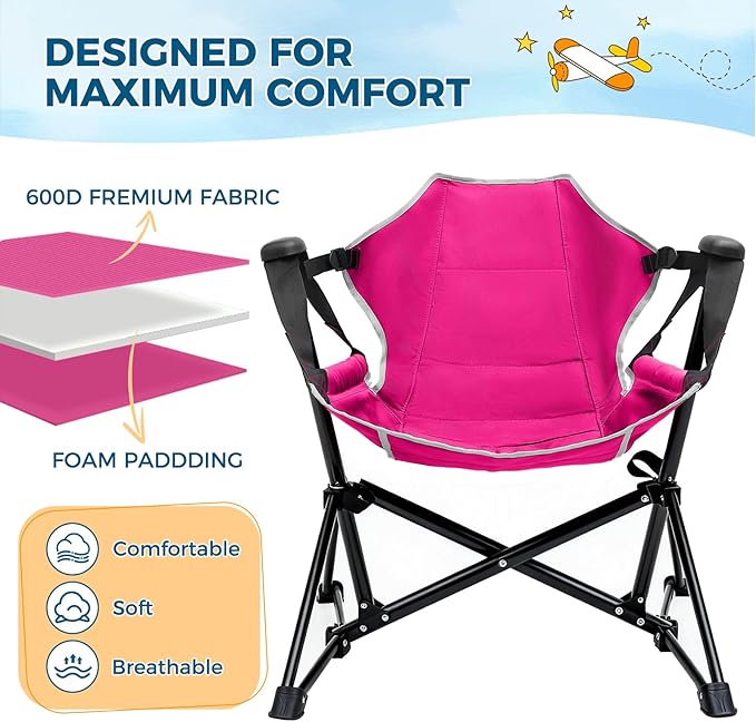 Kids Hammock Chair, Adjustable Kids Camping Chair, Folding Chair - Image 5