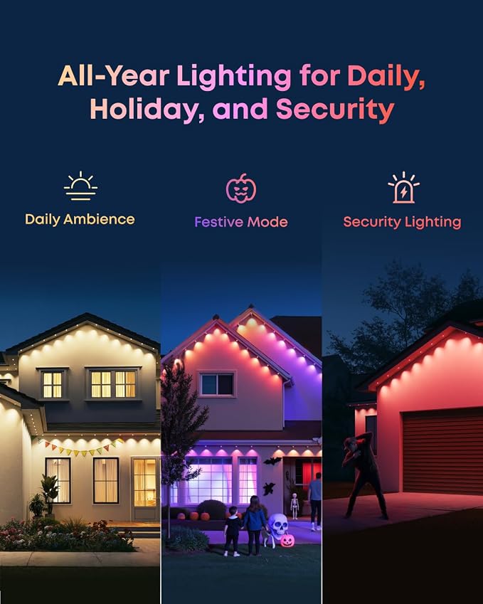 eufy Permanent Outdoor Lights S4, Radar-Activated, 100ft - Image 3