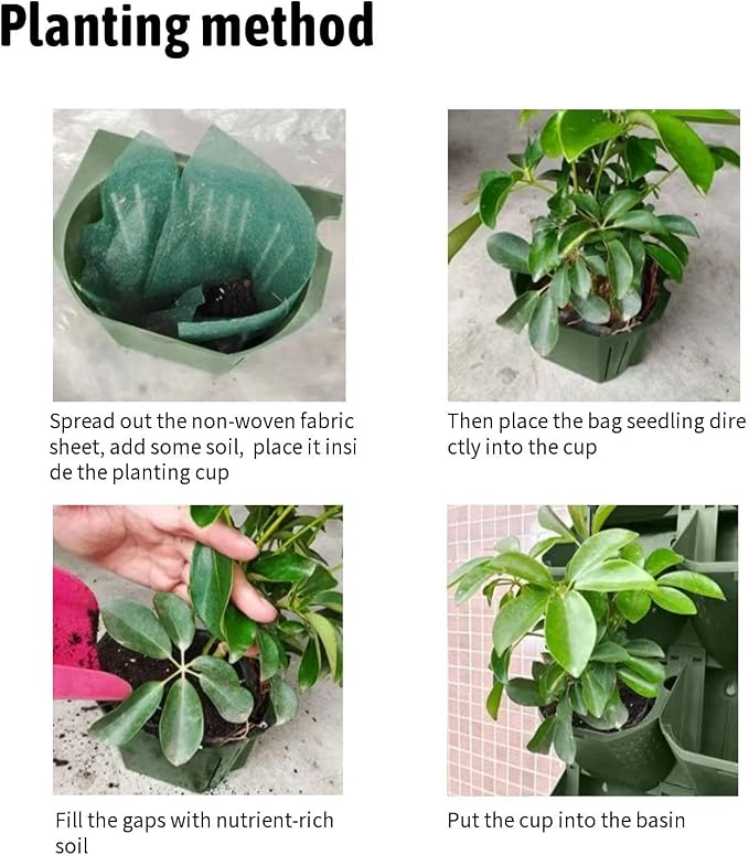 36 Pockets Living Wall Planter Indoor, Self Watering Wall Hanging Planters - Image 7