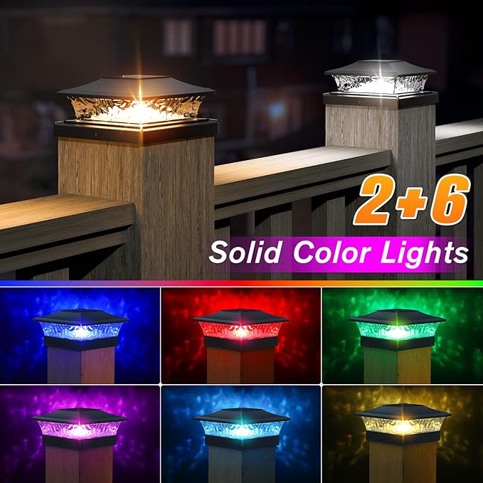 APONUO Solar Post Cap Lights - Image 2