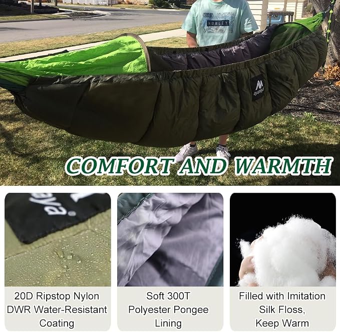 AYAMAYA Single & Double Hammock Underquilt Full Length Big Size Under Quilts - Image 2