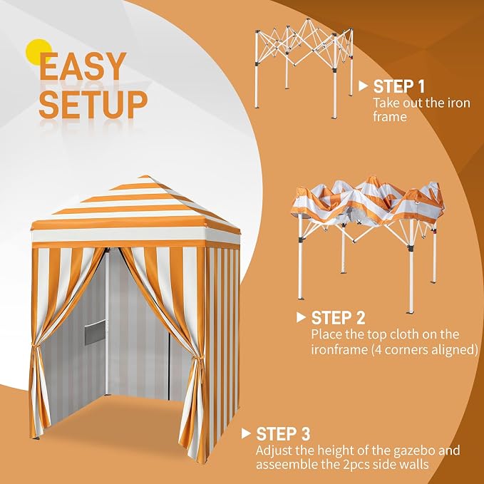 Outvita 5x5ft Pop Up Canopy Tent, Outdoor Instant Shelter Folding Canopy - Image 2